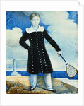 Boy with Badminton Racket by English School