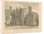 Buckinghamshire - Chenies Hall: sepia drawing, 1824 by John Chessell Buckler