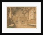Cambridgeshire - Trinity College Hall - Interior View, 1818 by John Buckler