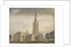 Lincolnshire - Grantham Church, 1811 by John Buckler