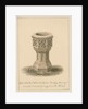 Surrey - Tooting - Font in the Revd. Mr. Lord's Garden: sepia drawing, 1827 by John Buckler