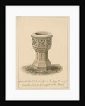 Surrey - Tooting - Font in the Revd. Mr. Lord's Garden: sepia drawing, 1827 by John Buckler