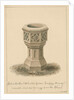 Surrey - Tooting - Font in the Revd. Mr. Lord's Garden: sepia drawing, 1827 by John Buckler