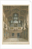 Sussex - Cowdray House - Interior of Hall, 1828 by John Buckler