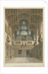 Sussex - Cowdray House - Interior of Hall, 1828 by John Buckler