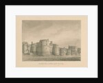 Yorkshire - Skipton Castle: sepia drawing, 1818 by John Buckler