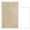 Worcestershire - List of Views contained in Buckler's portfolio: manuscript, 1833 by John Buckler