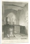 Worcestershire - Droitwich - Saint Andrew's Church Interior : sepia drawing, 1833 by John Chessell Buckler
