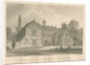 Worcestershire - Hanbury - Meer Hall: sepia drawing, 1833 by John Chessell Buckler