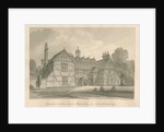 Worcestershire - Hanbury - Meer Hall: sepia drawing, 1833 by John Chessell Buckler