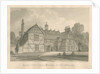Worcestershire - Hanbury - Meer Hall: sepia drawing, 1833 by John Chessell Buckler
