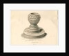 Font in Abbots Bromley Church : sepia drawing, 1839 by John Buckler