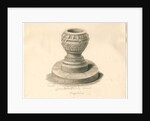 Font in Abbots Bromley Church : sepia drawing, 1839 by John Buckler