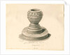 Font in Abbots Bromley Church : sepia drawing, 1839 by John Buckler