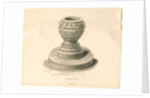 Font in Abbots Bromley Church : sepia drawing, 1839 by John Buckler