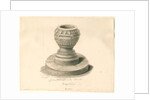 Font in Abbots Bromley Church : sepia drawing, 1839 by John Buckler