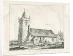 Acton Trussell Church: pen and ink drawing, 1838 by Thomas Peploe Wood