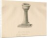 Font in Acton Trussell Church: sepia drawing, 1841 by John Buckler