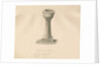 Font in Acton Trussell Church: sepia drawing, 1841 by John Buckler