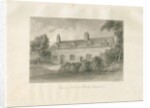 Aldridge Grammar School: sepia drawing, 1847 by John Buckler