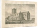 Alrewas Church: sepia drawing, 1848 by John Buckler