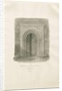 Alrewas Church - West Doorway: sepia drawing, 1848 by John Buckler