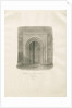 Alrewas Church - West Doorway: sepia drawing, 1848 by John Buckler