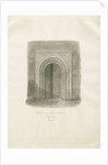 Alrewas Church - West Doorway: sepia drawing, 1848 by John Buckler