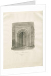 Alrewas Church - West Doorway: sepia drawing, 1848 by John Buckler