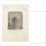 Alrewas Church - West Doorway: sepia drawing, 1848 by John Buckler