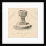 Font in Alstonfield Church: sepia drawing, 1839 by John Buckler