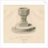 Font in Alstonfield Church: sepia drawing, 1839 by John Buckler
