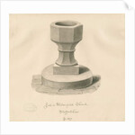 Font in Alstonfield Church: sepia drawing, 1839 by John Buckler