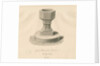 Font in Alstonfield Church: sepia drawing, 1839 by John Buckler