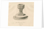 Font in Alstonfield Church: sepia drawing, 1839 by John Buckler