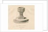 Font in Alstonfield Church: sepia drawing, 1839 by John Buckler