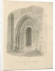 Alton Church - West Door: sepia drawing, 1841 by John Chessell Buckler