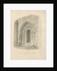 Alton Church - West Door: sepia drawing, 1841 by John Chessell Buckler