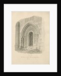 Alton Church - West Door: sepia drawing, 1841 by John Chessell Buckler