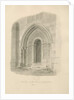 Alton Church - West Door: sepia drawing, 1841 by John Chessell Buckler