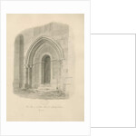 Alton Church - West Door: sepia drawing, 1841 by John Chessell Buckler