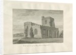 Arley Church: sepia drawing, 1846 by John Buckler