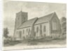 Armitage Church: sepia drawing, 1844 by John Buckler