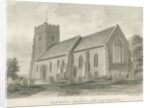 Armitage Church: sepia drawing, 1844 by John Buckler