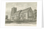 Armitage Church: sepia drawing, 1844 by John Buckler