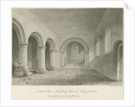 Interior of Armitage Church: sepia drawing, 6 Jul 1844 by John Buckler