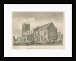 Audley Church: sepia drawing, 1840 by John Buckler