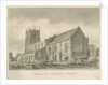 Audley Church: sepia drawing, 1840 by John Buckler