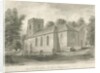 Barlaston Church: sepia drawing, 1844 by John Buckler