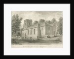 Barlaston Church: sepia drawing, 1844 by John Buckler